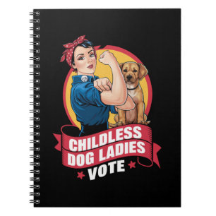 Kinderlose Katzenladies wählen Hund The Riveter Do Notizblock