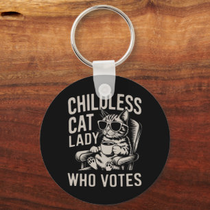 Kinderlose Katzenlady 2024 Wahlstimme Kamala Schlüsselanhänger