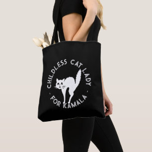 Kinderlose Katzenlady für Kamala lustige Katze sch Tasche