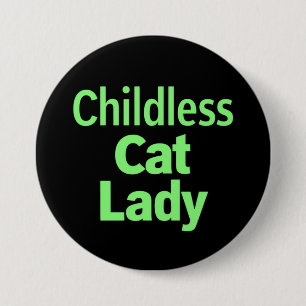 Kinderlose Katzenlady Lustig Wählen 2024 Button