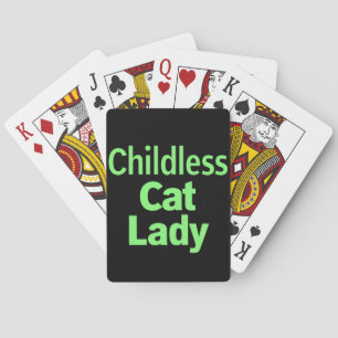 Kinderlose Katzenlady Lustig Wählen 2024 Spielkarten
