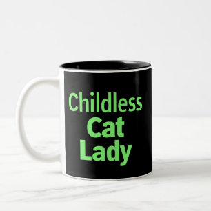 Kinderlose Katzenlady Lustig Wählen 2024 Zweifarbige Tasse