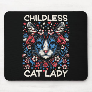 Kinderlose Katzenlady Lustige Katzenliebhaberin 4 Mousepad