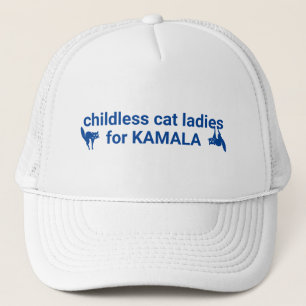 Kinderlose Katzenladys für Kamala lustige blaue Ka Truckerkappe
