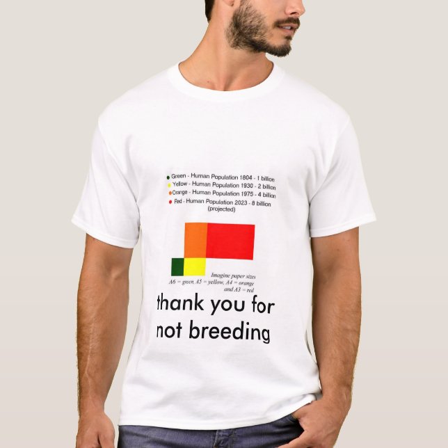 Kinderlose menschliche Bevölkerung nach Querschnit T-Shirt (Vorderseite)
