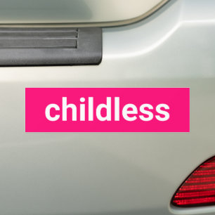 Kinderlose minimalistische Typografie lustig heiß Autoaufkleber