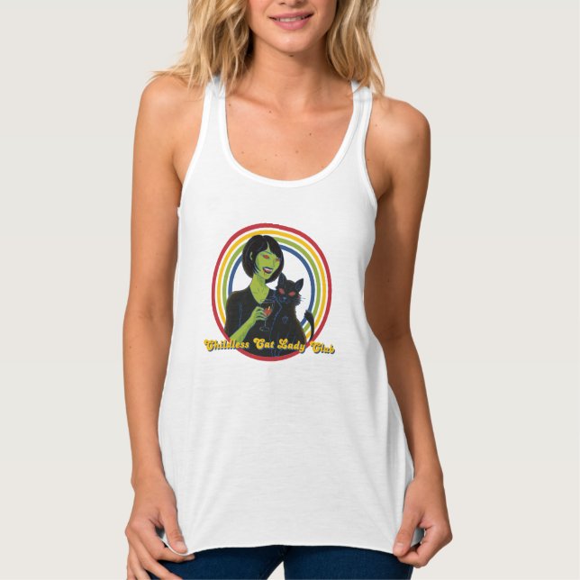 Kinderloser Cat Lady Club - Retro - Tank Top (Vorderseite)