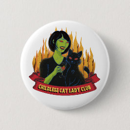 Kinderloser Cat Lady Club - Schaltfläche Button