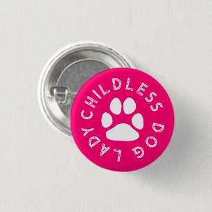 Kinderloser Hund Lady niedlicher Hundepink pink Button