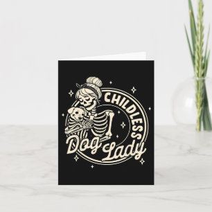 Kinderloser Hund Ladys Funny Dog Skeleton Hallowee Karte