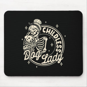 Kinderloser Hund Ladys Funny Dog Skeleton Hallowee Mousepad