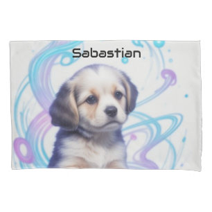 Kindermädchen Galaxy Blue Puppy Kissenbezug