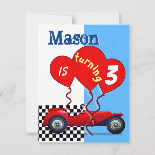 Kindermädchen Geburtstagsparty Einladungen (Vorderseite)