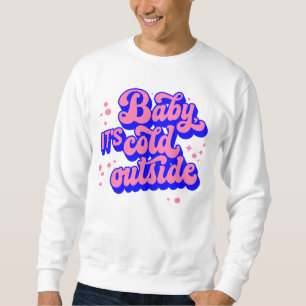 Kindermädchen, kalt draußen im Winter. Sweatshirt