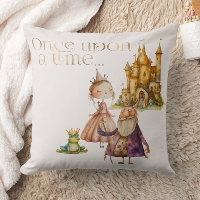 Kindermädchen Prinzessin und Frosch rosa Kissen (Decke)