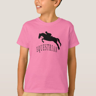 Kindermädchen-Reiterpullover-Reiten T-Shirt