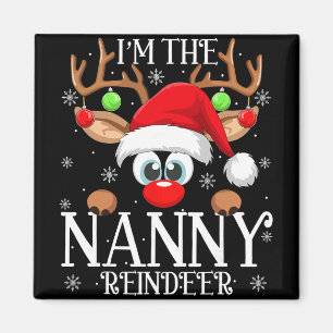Kindermädchen Rentier Weihnachten Familie Matching Magnet