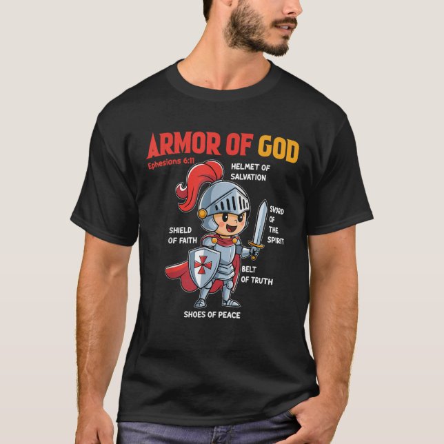 Kindermädchen Rüstung Gottes Bruder Sohn Männer Ki T-Shirt (Vorderseite)