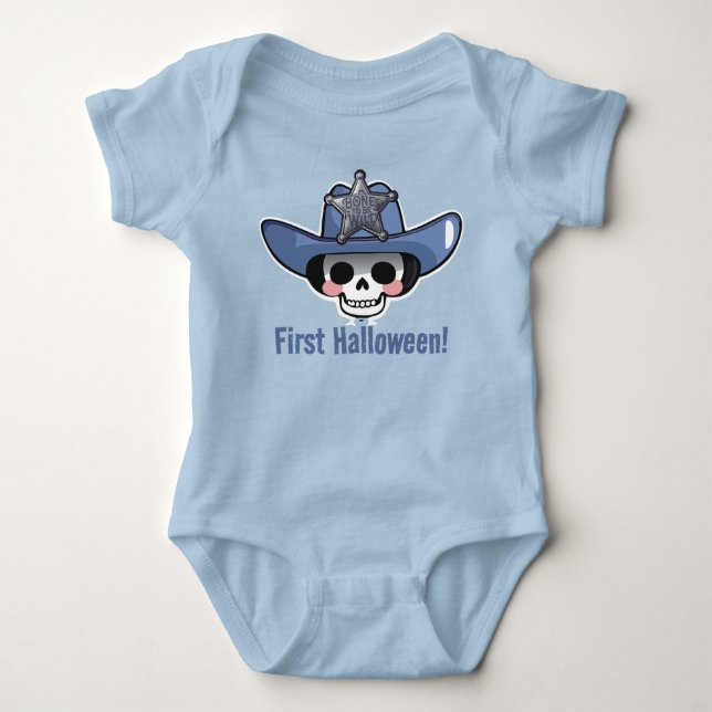 Kindermädchen, Skeleton Cowboy Bodysuit Baby Strampler (Vorderseite)