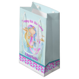 Kindermädchen und Seepferd Kleine Geschenktüte