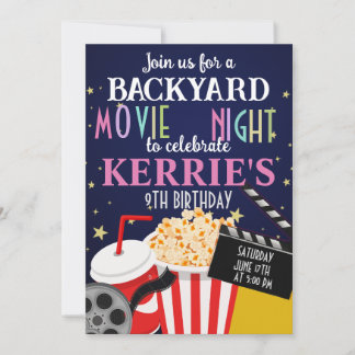Kindermädchentage Filmabend Party nach Maß Einladung