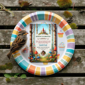 Kindermädchenwald Einladung zur Geburtstagsparty