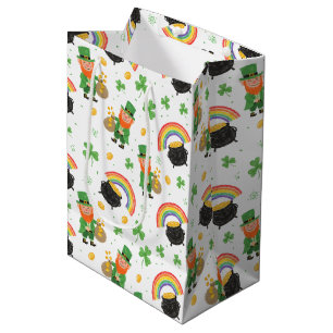 Kindermalbuch-Stil Spaß am St. Patrick's Day Mittlere Geschenktüte