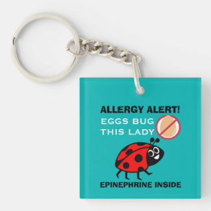 Kindermarienkäfer-Ei-Allergie-medizinische Schlüsselanhänger