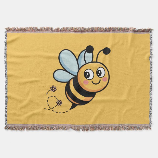 Kindermaske Bienchen mit gepunkteter Spur Decke (Vorderseite)