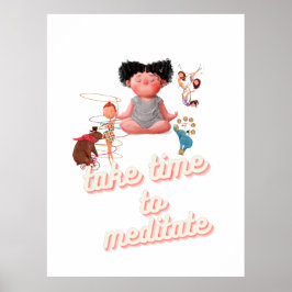 Kindermeditation Poster Art Room Decor