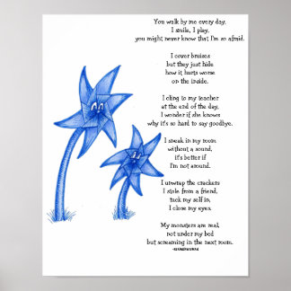 Kindermissbrauch Aufklärung Gedicht Art Poster
