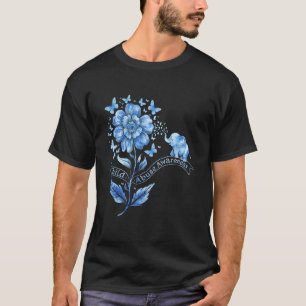 KINDERMISSBRAUCH Bewusstsein Sonnenblume Hellblaue T-Shirt