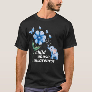 KinderMißbrauch Bewusstsein Sonnenblume Hellblaues T-Shirt