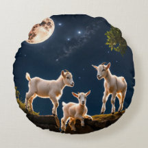 "Kindermondflug: Whimsical Baby Goat Pillo