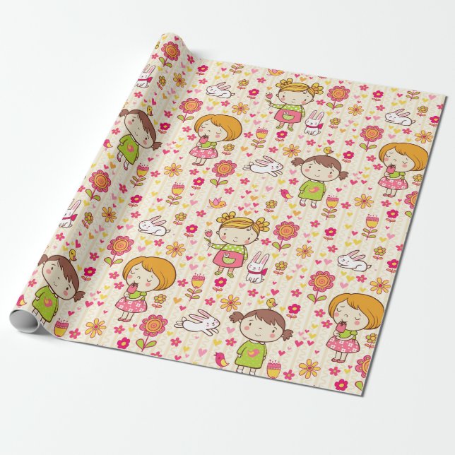 Kindermuster Geschenkpapier (Ungerollt)
