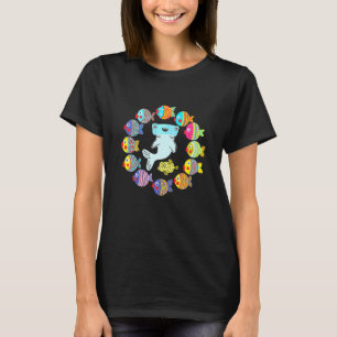 Kindermuster Kleine farbige Fische Niedlich Hammer T-Shirt