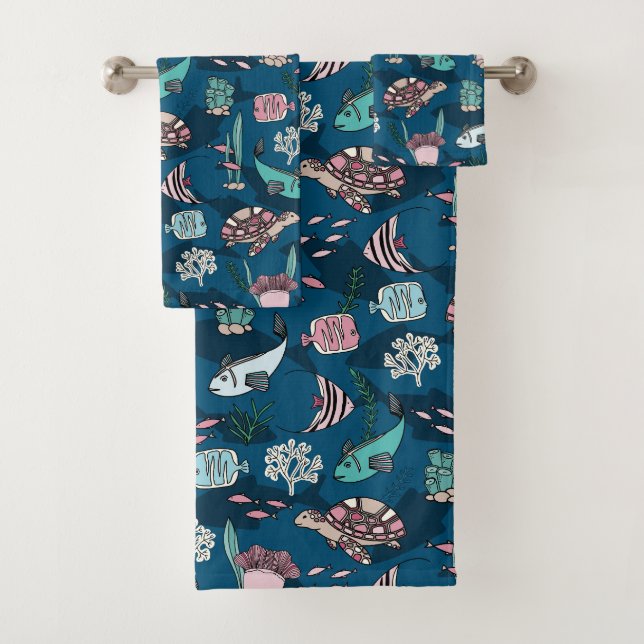 Kindermuster von Ocean Friends Badhandtuch Set (Insitu)