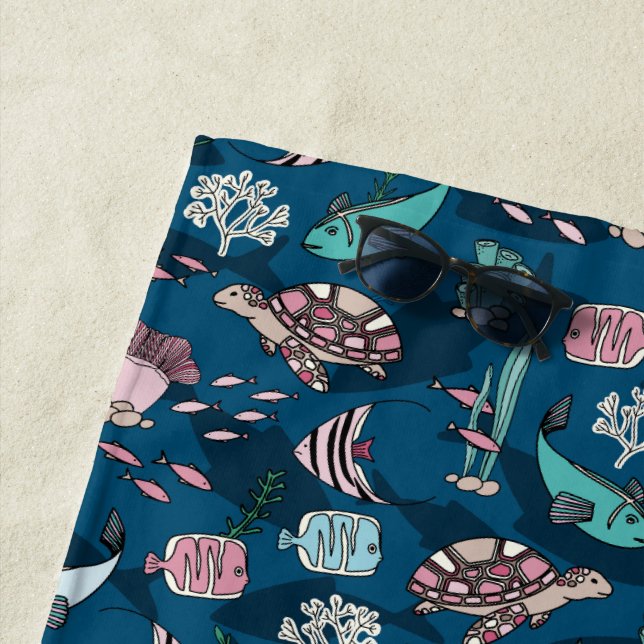 Kindermuster von Ocean Friends Strandtuch (Beispiel)