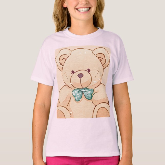 Kindern T-Shirt mit Teddy-Design (Vorderseite)
