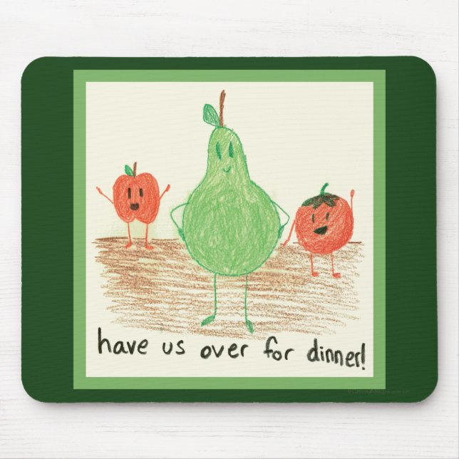 Kindernahrungsmittel-Kunst, Grün Mousepad (Vorne)