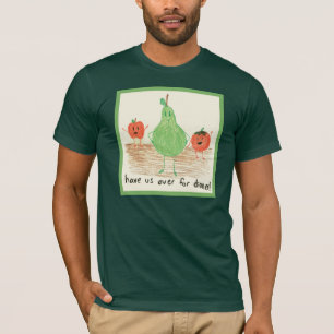 Kindernahrungsmittel-Kunst, Grün T-Shirt