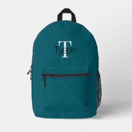 Kindername aquamarin blau bedruckter rucksack