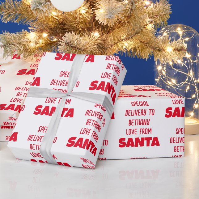 Kindername der Sonderlieferung aus Santa Red White Geschenkpapier (Feiertage)