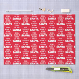 Kindername der Sonderlieferung aus Santa Red White Seidenpapier