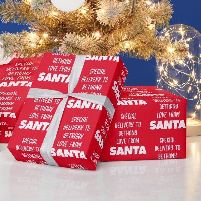 Kindername der Sonderlieferung aus Santa White Red Geschenkpapier (Feiertage)