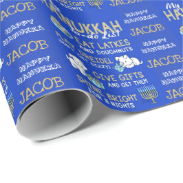 Kindername Hanukkah Wrapping Paper Geschenkwrap Geschenkpapier