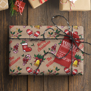 Kindername Weihnachts-Weihnachtswrapping Pape Geschenkpapier