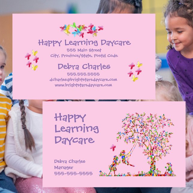 Kindernatur Visitenkarte (Daycare Children Nature Business Card)