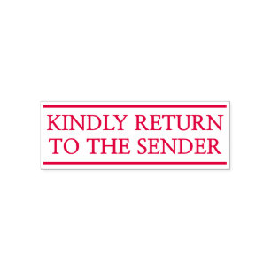 "KINDERND AUF DEN SENDER ZURÜCKKEHREN" Briefmarke Permastempel