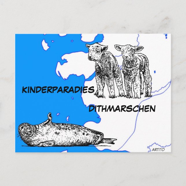 Kinderparadies Dithmarschen Postkarte (Vorderseite)